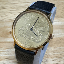 VTG Whitney Quartz Watch Unisex Gold Tone Twenty Coin Dial Leather New B... - £74.72 GBP