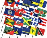 Moon Set of 20 Caribbean Countries 4&#39;&#39;x6&#39;&#39; Desk Table Stick Flag (No Bas... - £23.49 GBP