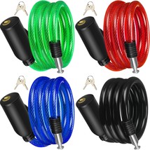 10 Pcs\. Anti-Theft Secure Bike Lock Cables With Key Bicycle Chain Lock For - £35.01 GBP