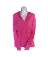 Womens Nike Dri-Fit Hoodie Active Wear Large Pink, Just Do it Full Zip - $16.70