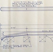 1950 Railroad Bangor Aroostook Blueprint  Guard Rail Track Lubricator F2... - $84.36