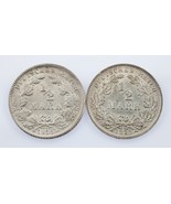 Plein De 2 Allemand 1/2 Mark Pièces (1915-A Et 1915-F) Au - Uncirculated... - $60.72 CAD