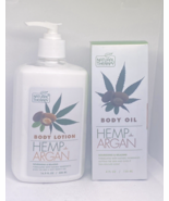 Natural Therapy HEMP &amp; Argan Body Oil 4 fl. oz. and Body Lotion 16.9 fl.... - $519.14 MXN