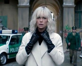 Charlize Theron wears black gloves and beige coat as Atomic Blonde 5x7 photo - £6.33 GBP