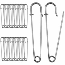 4 Inch Large Safety Pins For Clothes Big Safety Pins Heavy Giant Safety ... - £11.98 GBP