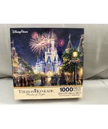Disney World Thomas Kinkade Main Street U.S.A. Fireworks 27&quot;x20&quot; 1000 Pc... - $34.90