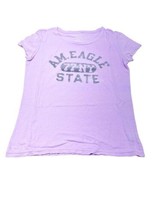 American Eagle &quot;AM. EAGLE&quot; Short Sleeve Light T Shirt Purple Gray Logo M - £9.29 GBP