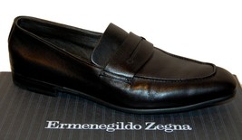 Ermenegildo Zegna Men&#39;s  Fascetta  Flex Loafers Black Shoes Sz EU 11 US 12 - £423.51 GBP