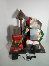 Holiday Creations Santa &amp; Old Radio Animated figure TIFFANY LAMP -1996- Vintage - £77.68 GBP