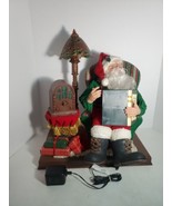 Holiday Creations Santa &amp; Old Radio Animated figure TIFFANY LAMP -1996- ... - £73.33 GBP
