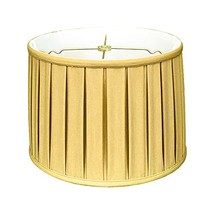 Royal Designs BS-748-10BG Shallow Drum English Bo x Pleat Basic Lamp Shade, Beig - £42.82 GBP+