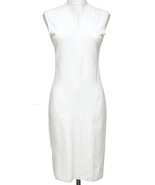 FENDI Dress White Viscose Knit Sleeveless Slip-On V-Neck Sz 40 - £264.81 GBP