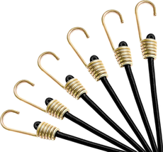 36&quot; Bungee Cords with Hooks,10Mm(6 Pack) Bungee Cord Assortment Metal Hooks, Mul - £17.95 GBP
