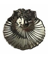 Vintage Reed &amp; Barton Silverplated Footed Grapes Scallop Shell Bowl Serv... - $32.51 CAD