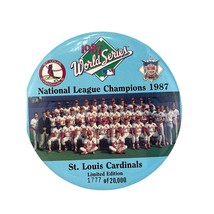 1987 World Series ST. Louis Cardinals Team Photo 6&quot; Button LE #1777/20,0... - £10.82 GBP