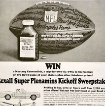 1965 Rexall Plenamins Vitamins NFL Playoffs Advertisement Football HM2G - £23.20 GBP