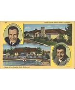 THE HOMES OF BUD ABBOTT &amp; LOU COSTELLO Vintage Original Color Postcard c... - $13.62 CAD