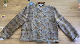 Citron Of Santa Monica Tunic Womens Small Asian Silk &amp; Rayon Horse Carriage - $49.49