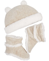 First Impressions Baby Boys or Girls Velour Bear Hat and Bootie Set, 6/1... - $18.95