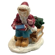 Vintage Christmas Village Figurine School Girl on Sled with Books and Tree - £15.36 GBP