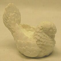 A Santini Italian Marble Dust Art Sculpture Dove Love Bird Figurine Italy b - $21.77