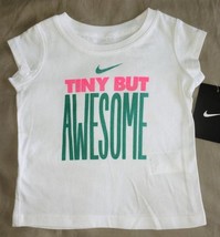 Nike Girls The Nike Tee T-Shirt White Size 12M 12 Months Tiny But Awesome - £6.25 GBP