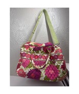 Vera Bradley Hello Dahlia Weekender Overnight Duffle Bag Quilted Pink Pu... - $558.84 MXN