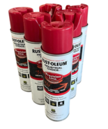 Lot of 6 Rust-Oleum Brand 350987B Safety Red Precision Line Marking Spra... - $37.57