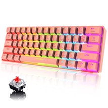60% Wireless Mechanical Gaming Keyboard With Rainbow Rgb Backlight Com - £32.52 GBP