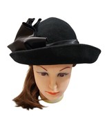 Michael Howard Miss Biermer 100% Black Wool Satin Ribbon Dress Church Ha... - €30,91 EUR
