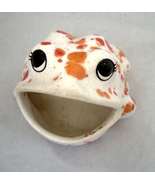  Vintage Speckled Frog Sponge Holder White Orange - £19.70 GBP