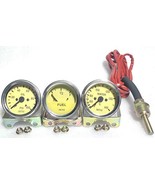 Smiths Replica Kit- Temp + Oil + Fuel Gauges yellow face with chrome bezel - $65.89 CAD