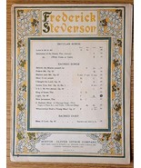 Light Op 58, Sacred Song by Frederick Stevenson, Low Voice in, A 1910 - $11.65