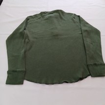 Authentic Red Camel 4-Button Men’s Green Cotton Sweatshirt Long Sleeve Sz Large image 2