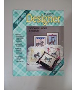 Plaid&#39;s Designer Cross Stitch Chart Booklet Carousel Horses &amp; Friends - $190.59 MXN