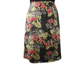TOMMY BAHAMA Floral Silk Multicolor Wraparound Knee Length Skirt Women Size 2 - £21.50 GBP