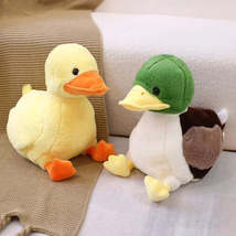 New Simulation Small Yellow Duck Kawaii Wild Green Plush Toys Cartoon Stuffed An - £7.16 GBP+