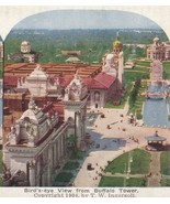 1904 Ingersoll Stereoview St. Louis Fair Series Bird&#39;s Eye From Buffalo ... - $262.89 MXN