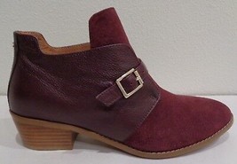 Yosi Samra Size 8 DELANCEY Tawny Port Leather Suede Ankle Boots New Womens Shoes - £149.02 GBP