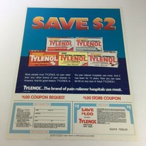 VTG Retro 1984 Tylenol Acetaminophen Pain Reliever Print Ad Coupon - £15.18 GBP
