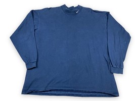 Vintage Y2K Silver Tag Nike Mock Neck Long Sleeve Shirt Navy Blue Sz XL - £20.79 GBP