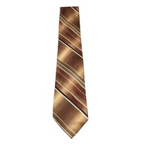 Vintage Wembley Mens Tie Bronze Striped Professional Office Corporate Ne... - $24.99