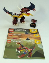 LEGO CREATOR #31102 FIRE DRAGON SABER TOOTH TIGER SCORPION 99.9% COMPLETE! - $19.99