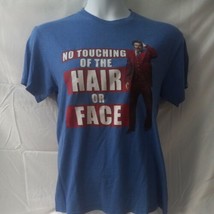 Anchorman 2 No Touching of the Hair or Face Medium Blue T-Shirt EUC 20x2... - £13.39 GBP