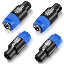 4 Pack Nl4Fc Speaker To 1/4 Adapter, Speaker Male To 1/4 Inch Ts Female Converte - £21.20 GBP