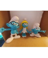 Smurfs Lost Village Burger King Toy Brainy Smurf, Smurfette and Hefty Smurf - $10.86 CAD