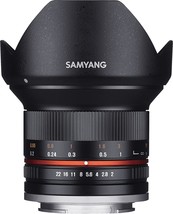 Samyang Sy12M-E-Bk 12Mm F2.0 Ultra Wide Angle Lens For Sony E Cameras, Black - $332.99