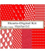 Red Digital Kit 2-Digtial Paper-Art Clip-Gift Tag-Jewelry-T shirt-Caketo... - $37.30 MXN
