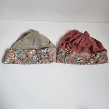 Set of 2 High Ponytail Beanies Winter Hat Messy Bun One Size - £7.62 GBP