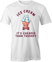 Ice Cream Therapy T Shirt Tee Short-Sleeved Cotton Clothing Food S1WCB014 - £12.93 GBP+